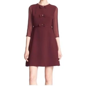 Ted Baker Finna Pleated Bow Dress